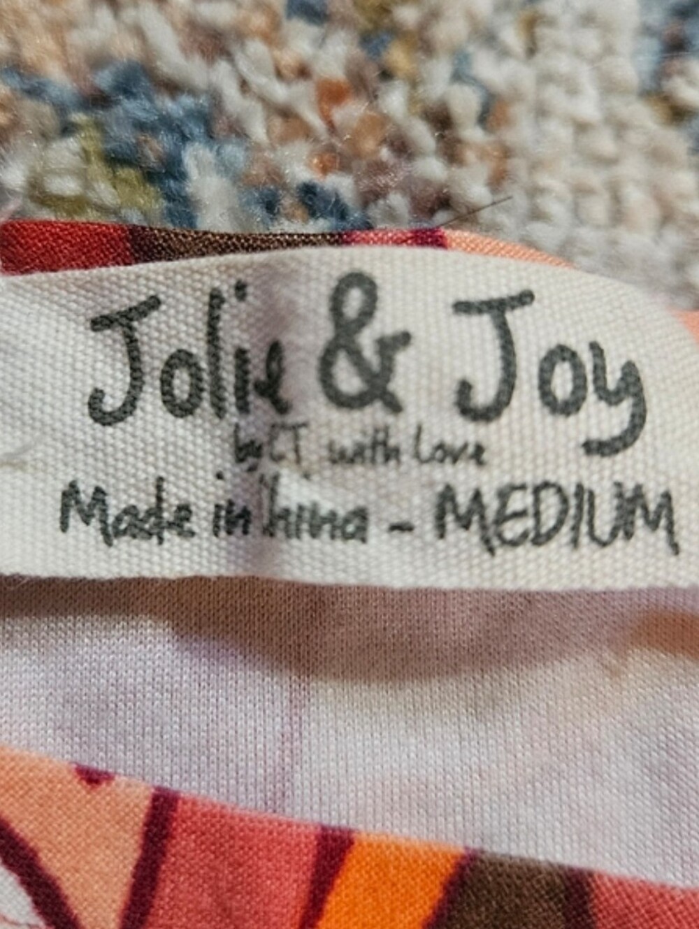 Jolie & Joy Floral Scoop Neck Mini Dress M Psych Retro Boho - Picture 5 of 8
